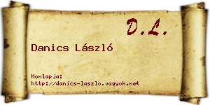 Danics László névjegykártya